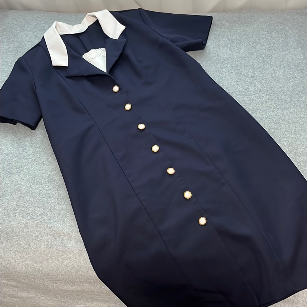 Vintage Blair Boutique Button Dress Plus Size 16 Office Career Modest Mature